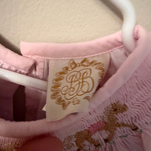 The Beaufort Bonnet Company Pink Smocked Horse Dress - Picture 3 of 4